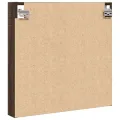 Armoire à vitrine chêne marron 60x8,5x58 cm bois d'ingénierie