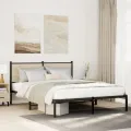 Cadre de lit en métal sans matelas chêne sonoma 140x200 cm