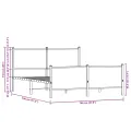 Cadre de lit en métal sans matelas chêne sonoma 140x190 cm