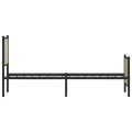 Cadre de lit en métal sans matelas chêne sonoma 100x200 cm