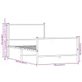 Cadre de lit en métal sans matelas chêne sonoma 100x200 cm