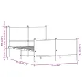 Cadre de lit en métal sans matelas chêne marron 120x200 cm
