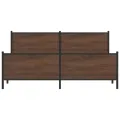 Cadre de lit en métal sans matelas chêne marron 200x200 cm