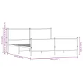 Cadre de lit en métal sans matelas chêne marron 200x200 cm