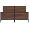 Cadre de lit en métal sans matelas chêne marron 140x190 cm