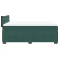 cadre de lit et matelas Vert foncé 140x200cm Velours