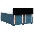 cadre de lit et matelas bleu 160x200 cm velours