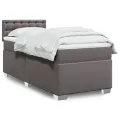 cadre de lit avec matelas Gris 90x200 cm Similicuir