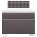 cadre de lit avec matelas Gris 90x200 cm Similicuir