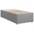 cadre de lit avec matelas Gris clair 90x200 cm Tissu