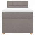 cadre de lit avec matelas Taupe 90x200 cm Tissu