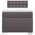 cadre de lit avec matelas Gris 90x200 cm Similicuir