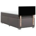 cadre de lit avec matelas Gris 90x200 cm Similicuir