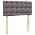 cadre de lit avec matelas Gris 90x200 cm Similicuir