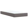 cadre de lit avec matelas Gris 90x200 cm Similicuir