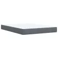 cadre de lit et matelas Gris foncé 140x200cm Velours