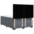 cadre de lit et matelas Gris foncé 140x200cm Velours