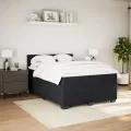 cadre de lit avec matelas Noir 140x200 cm Velours