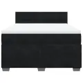 cadre de lit avec matelas Noir 140x200 cm Velours