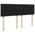 cadre de lit avec matelas Noir 140x200 cm Velours