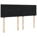 cadre de lit avec matelas Noir 140x200 cm Velours
