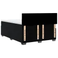 cadre de lit avec matelas Noir 140x200 cm Velours