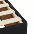 cadre de lit avec matelas Noir 140x200 cm Velours