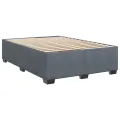 cadre de lit et matelas Gris foncé 140x200cm Velours
