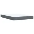 cadre de lit et matelas Gris foncé 140x200cm Velours