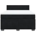cadre de lit avec matelas Noir 140x200 cm Velours