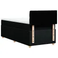 cadre de lit avec matelas Noir 100x200 cm Tissu