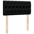cadre de lit avec matelas Noir 100x200 cm Tissu
