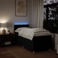 cadre de lit avec matelas Noir 90x200 cm Tissu