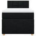 cadre de lit avec matelas Noir 90x200 cm Tissu