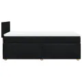 cadre de lit avec matelas Noir 90x200 cm Tissu