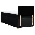 cadre de lit avec matelas Noir 90x200 cm Tissu
