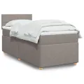 cadre de lit avec matelas Taupe 90x200 cm Tissu