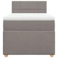 cadre de lit avec matelas Taupe 90x200 cm Tissu