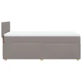 cadre de lit avec matelas Taupe 90x200 cm Tissu