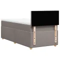 cadre de lit avec matelas Taupe 90x200 cm Tissu
