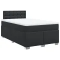 cadre de lit avec matelas noir 120x190 cm similicuir