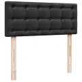 cadre de lit avec matelas noir 120x190 cm similicuir