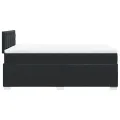 cadre de lit avec matelas noir 120x190 cm similicuir