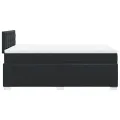 cadre de lit avec matelas noir 120x190 cm similicuir