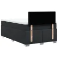 cadre de lit avec matelas noir 120x190 cm similicuir