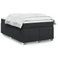 cadre de lit avec matelas noir 120x190 cm similicuir