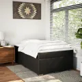 cadre de lit avec matelas noir 120x190 cm similicuir