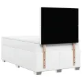 cadre de lit avec matelas blanc 120x190cm similicuir