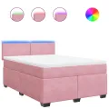 cadre de lit avec matelas Rose 160x200 cm Velours