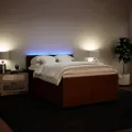 cadre de lit avec matelas Rose 160x200 cm Velours